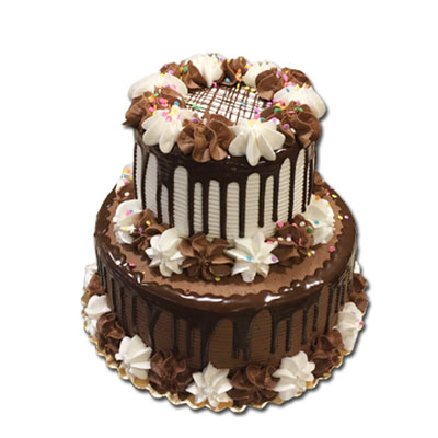 "Round shape Chocolate Cake ( 2 Tier) - 4kgs - Click here to View more details about this Product